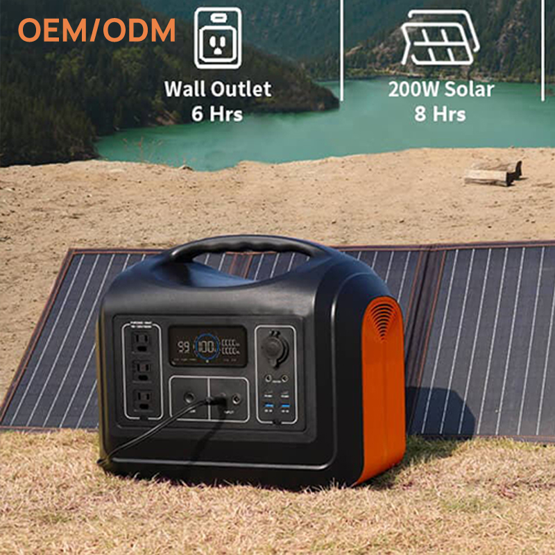 Banque de batterie LiFePO4 de secours de secours de camping 1200W chargeant la centrale électrique portative 