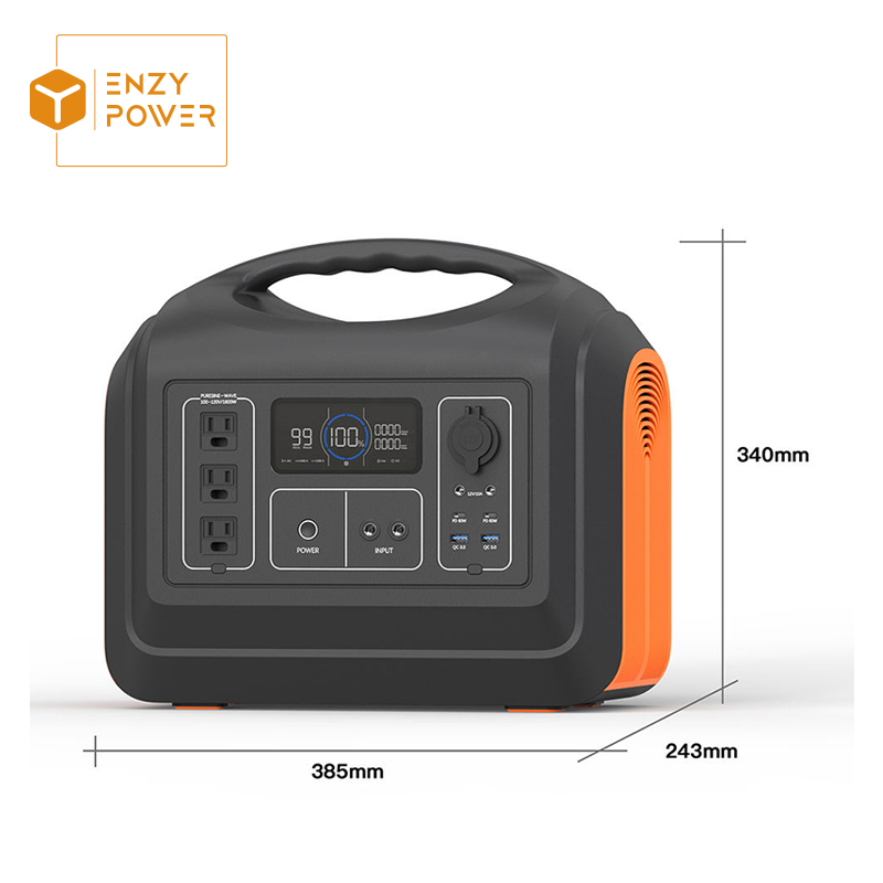 Banque de batterie LiFePO4 de secours de secours de camping 1200W chargeant la centrale électrique portative 